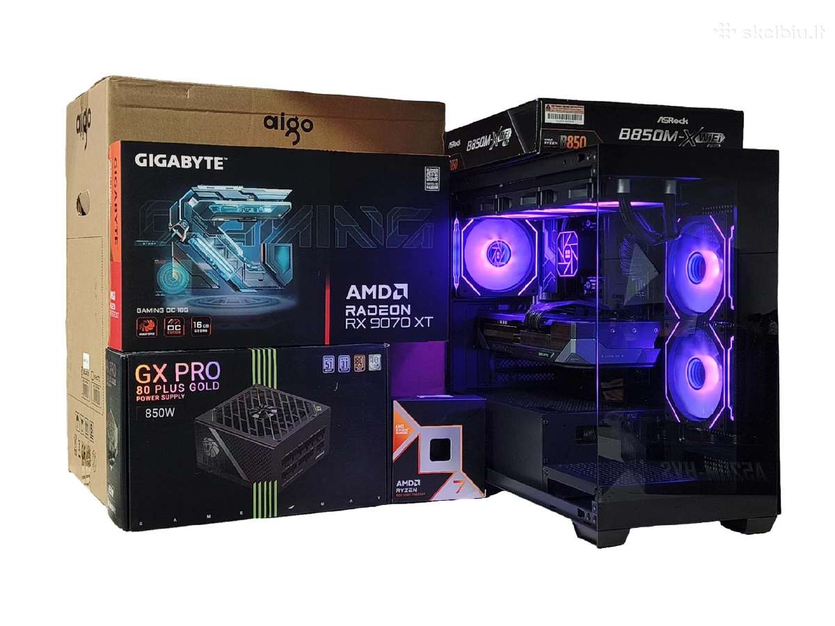 R7 7800x3d Rx 9070xt Nvme 2tb Ddr5 32gb Wi-fi Bt - nuotraukos Nr. 2