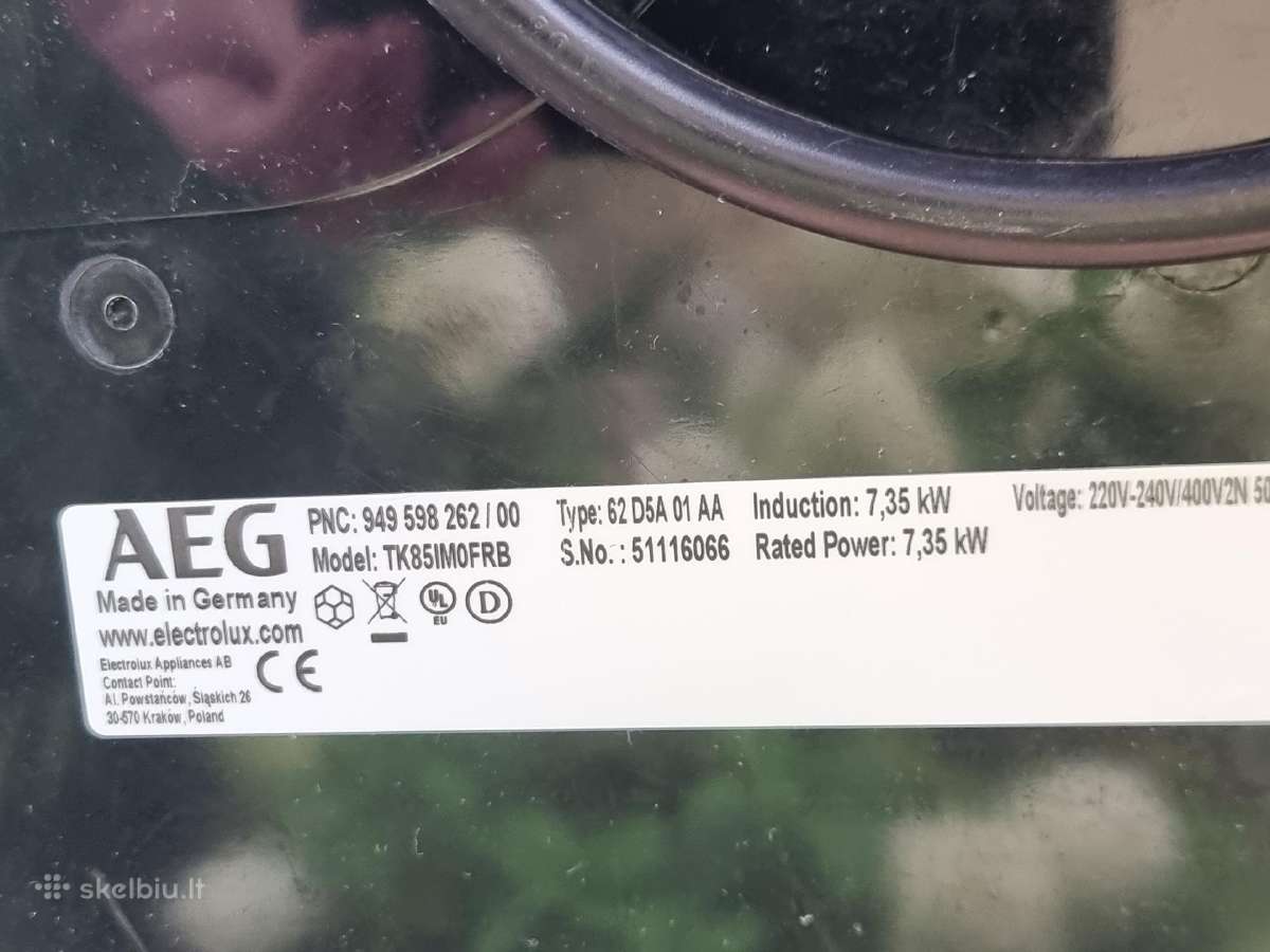 Nauja Indukcinė Aeg Tk85im0frb, 80 cm+ garantija - nuotraukos Nr. 6