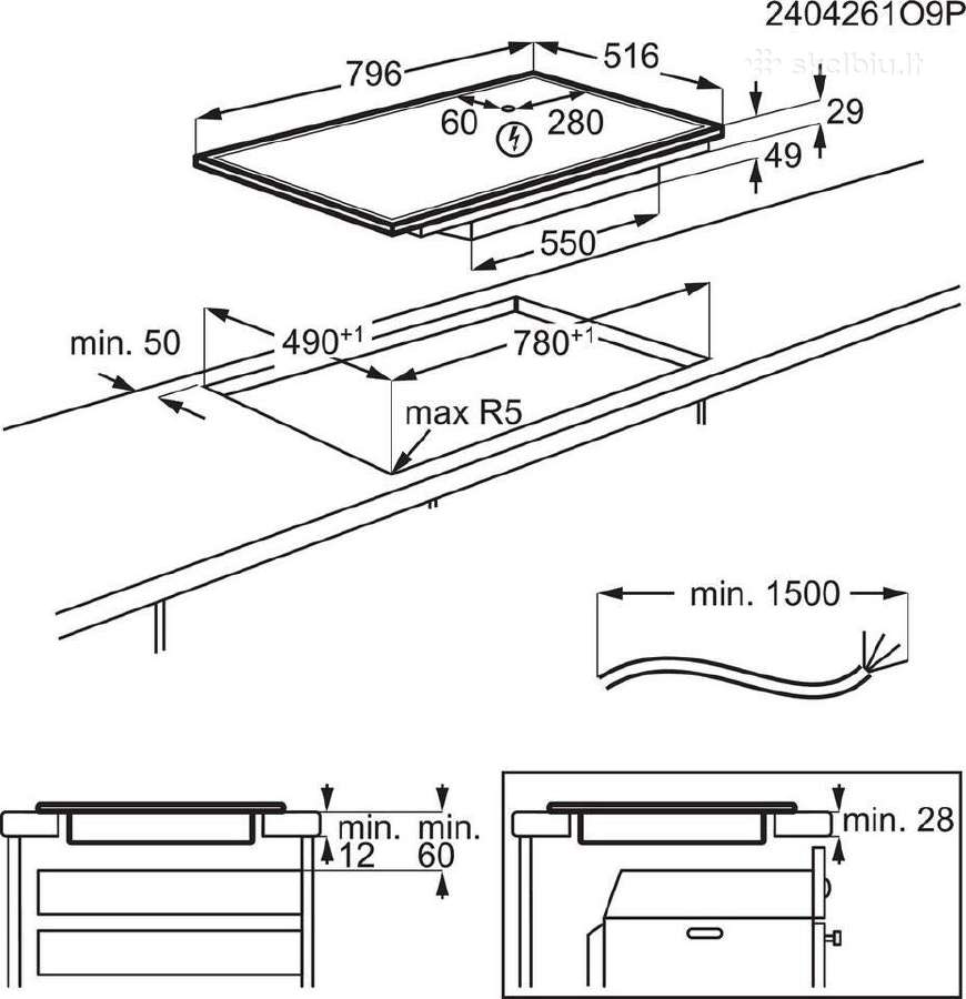 Nauja Indukcinė Aeg Tk85im0frb, 80 cm+ garantija - nuotraukos Nr. 16
