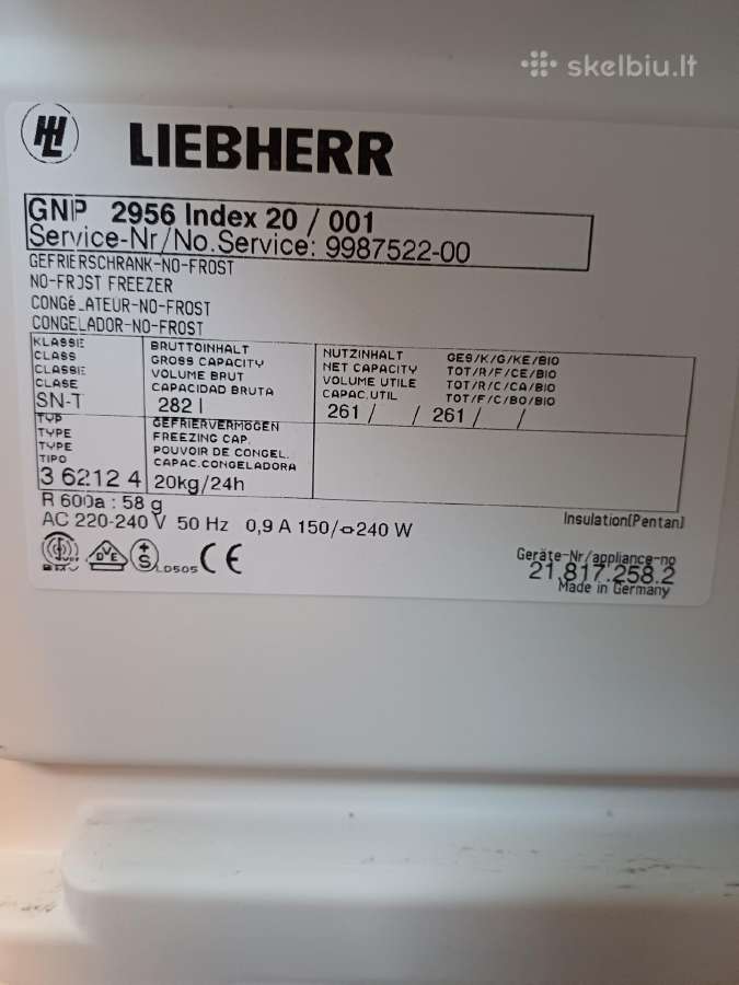 Šaldiklis Liebherr Premium No Frost - nuotraukos Nr. 4