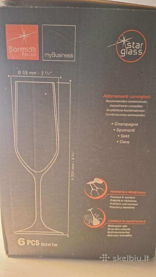 Naujos Bormioli Rocco ,Riserva Champagne" taurės. - nuotraukos Nr. 2