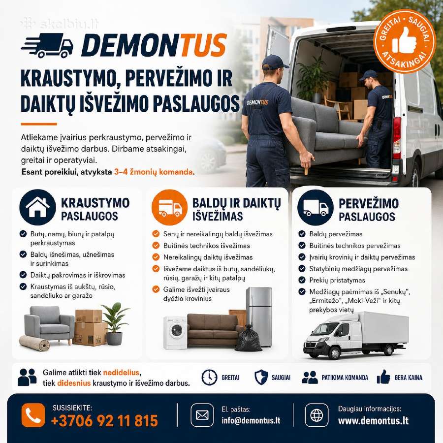 Pigiausias Perkraustymas išvežimas,pristatymas - nuotraukos Nr. 14