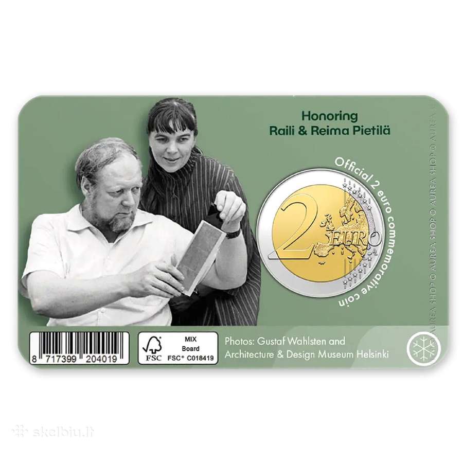 Suomijos 2€ moneta - 2026 Raili and Reima Pietila! - nuotraukos Nr. 5