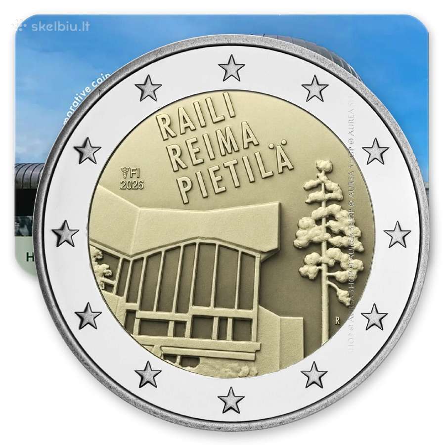 Suomijos 2€ moneta - 2026 Raili and Reima Pietila! - nuotraukos Nr. 3