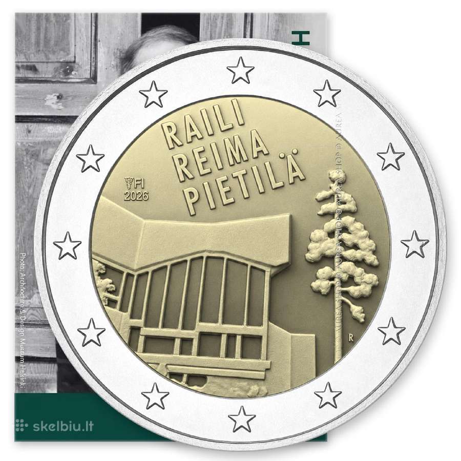 Suomijos 2€ moneta - 2026 Raili and Reima Pietila! - nuotraukos Nr. 6