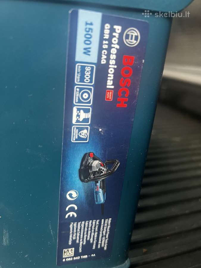Bosch Gbr 15 Cag betono slifuoklis - nuotraukos Nr. 3
