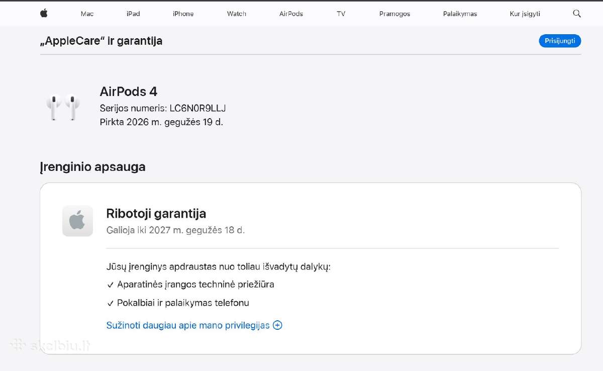 Apple Airpods 4 Ausines - nuotraukos Nr. 7