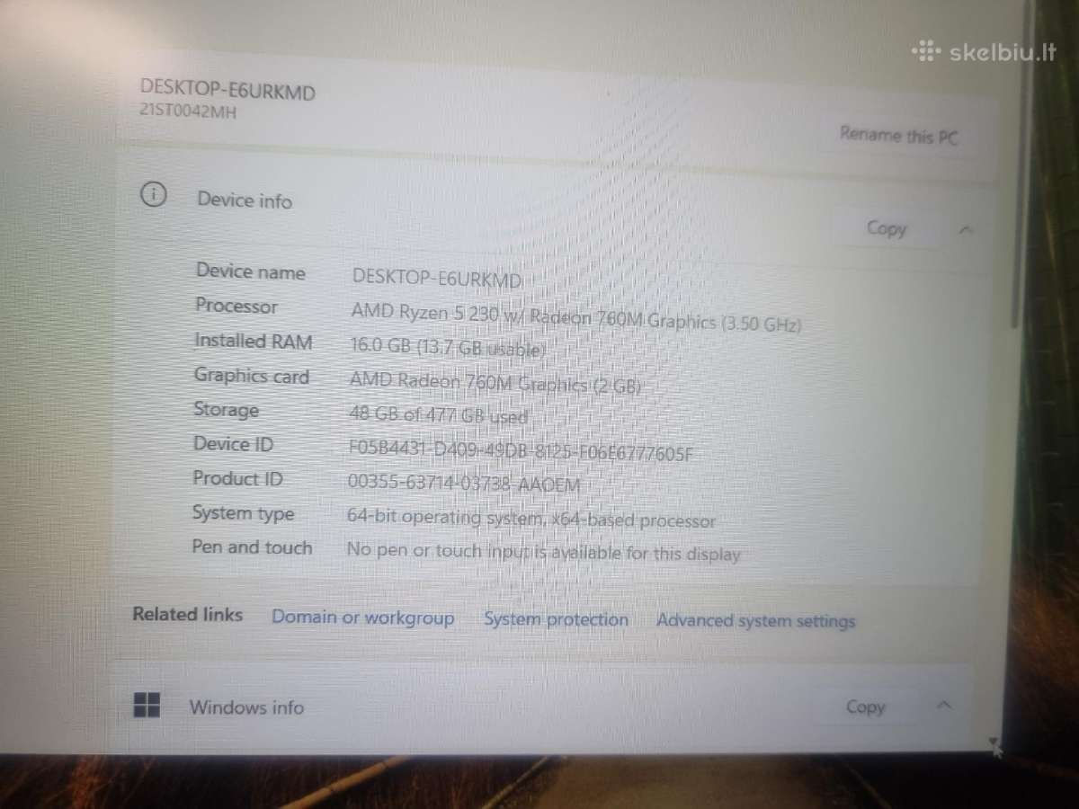 Laptop Lenovo E16 3 gen (2026) - nuotraukos Nr. 2