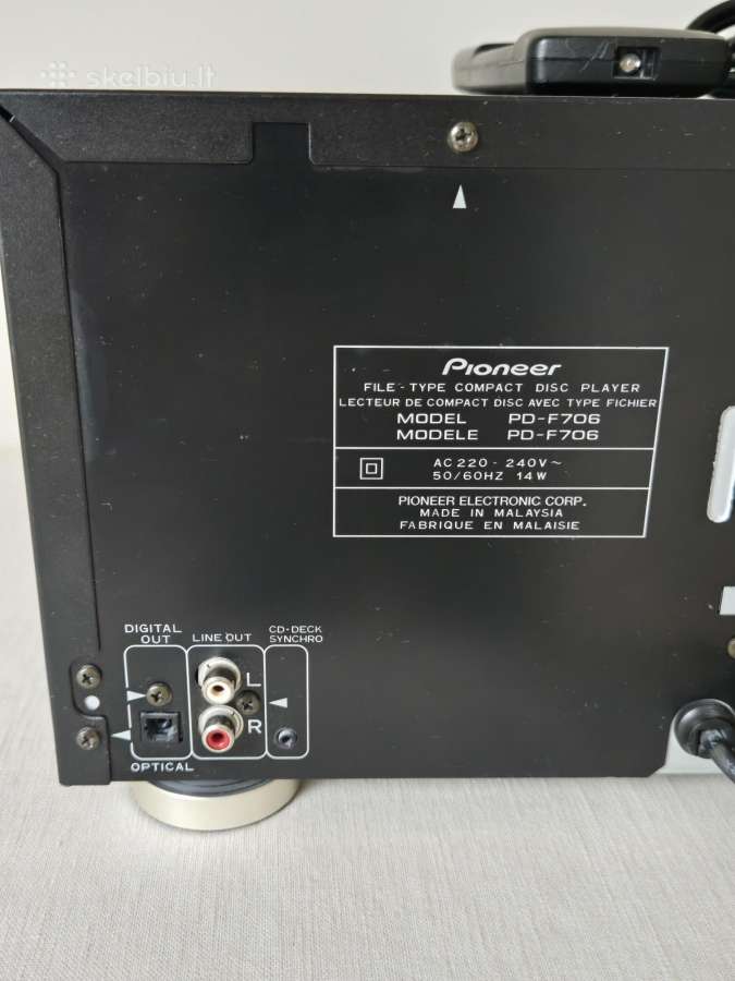 CD 25+1 diskų grotuvas Pioneer Pd-f706 - nuotraukos Nr. 4