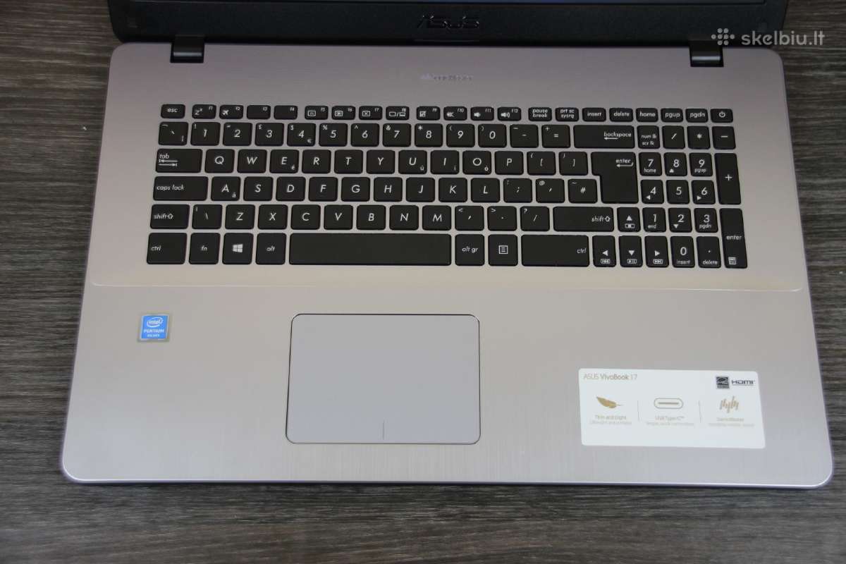 Asus X705 17,3 ekranas 2021 m modelis - nuotraukos Nr. 2
