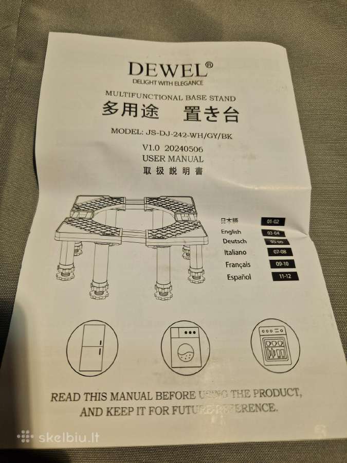 Stovas skalbimo mašinai - nuotraukos Nr. 3