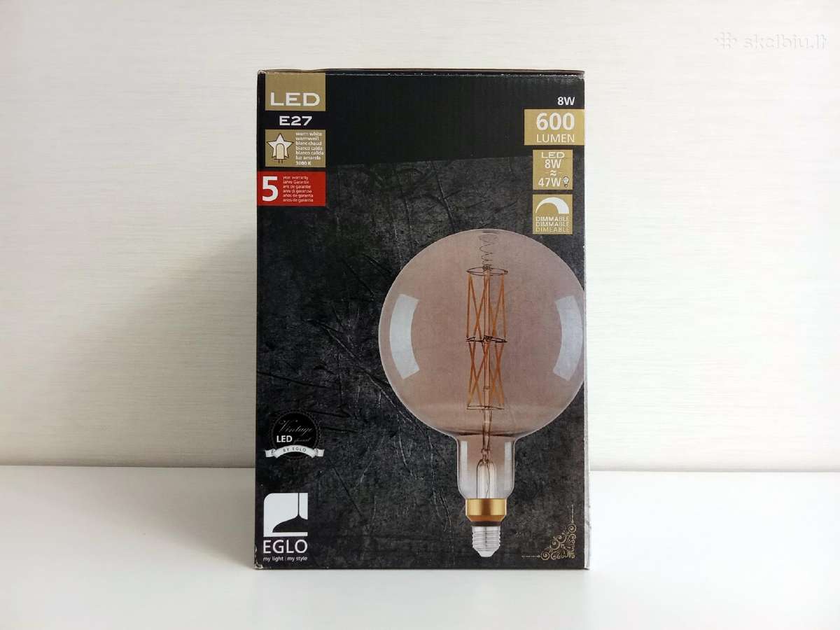 Eglo 8w LED Lempa E27 2100k - nuotraukos Nr. 2