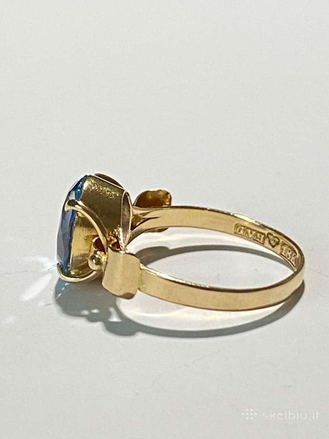 Aukso (750) žiedas su išskirtine 1,7ct spinele - nuotraukos Nr. 2