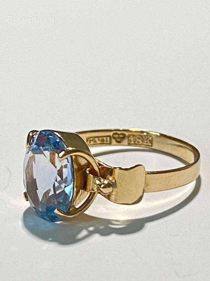 Aukso (750) žiedas su išskirtine 1,7ct spinele - nuotraukos Nr. 7