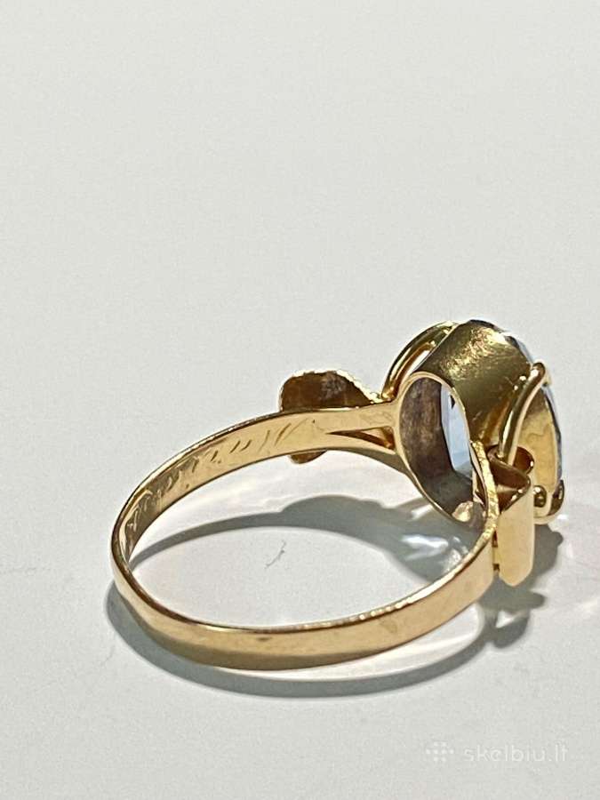 Aukso (750) žiedas su išskirtine 1,7ct spinele - nuotraukos Nr. 10