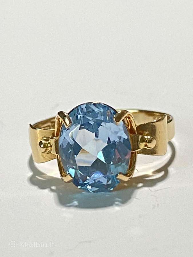 Aukso (750) žiedas su išskirtine 1,7ct spinele - nuotraukos Nr. 11