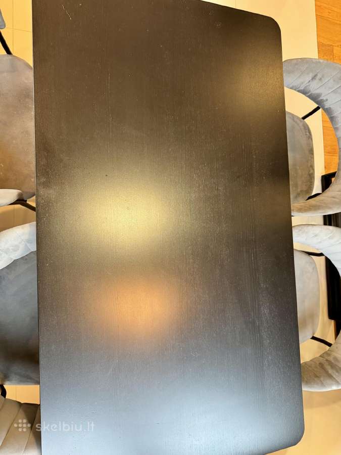 Lisabo juodas valgomojo stalas 14078 cm - nuotraukos Nr. 4