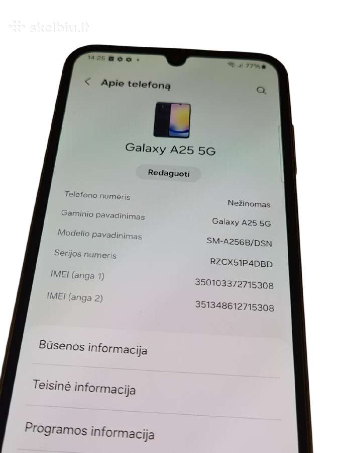 Samsung Galaxy A25 5G (Ekspo) + 6 mėn. garantija - nuotraukos Nr. 5