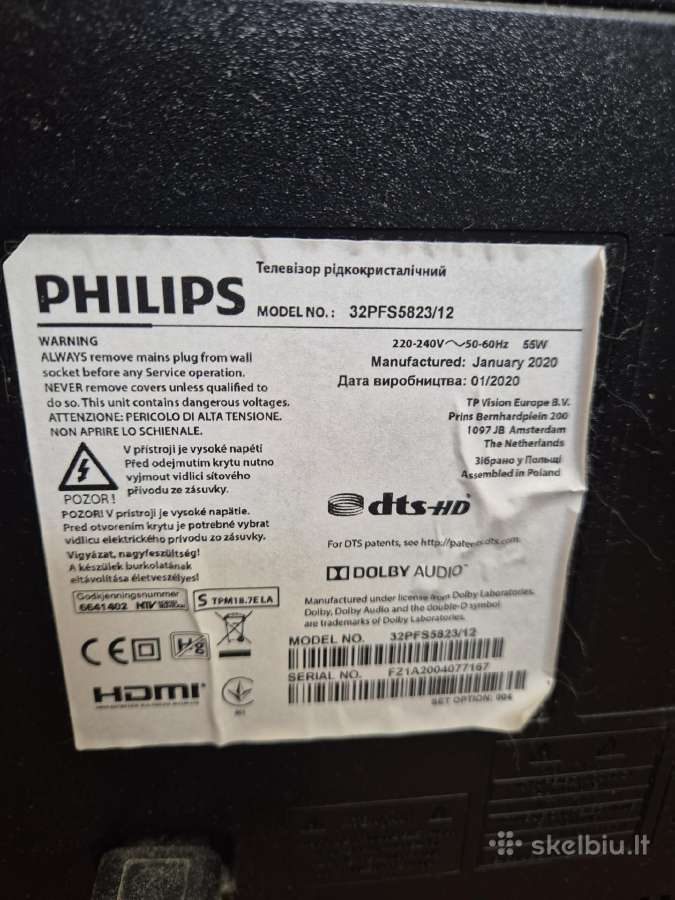 Philips 32" Smart TV (32pfs5823/12) - nuotraukos Nr. 3