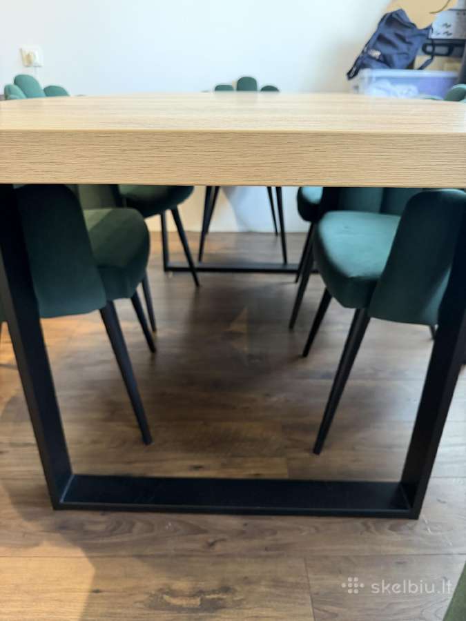Stalas išskleidžiamas 160-210x85cm su kėdėm - nuotraukos Nr. 9