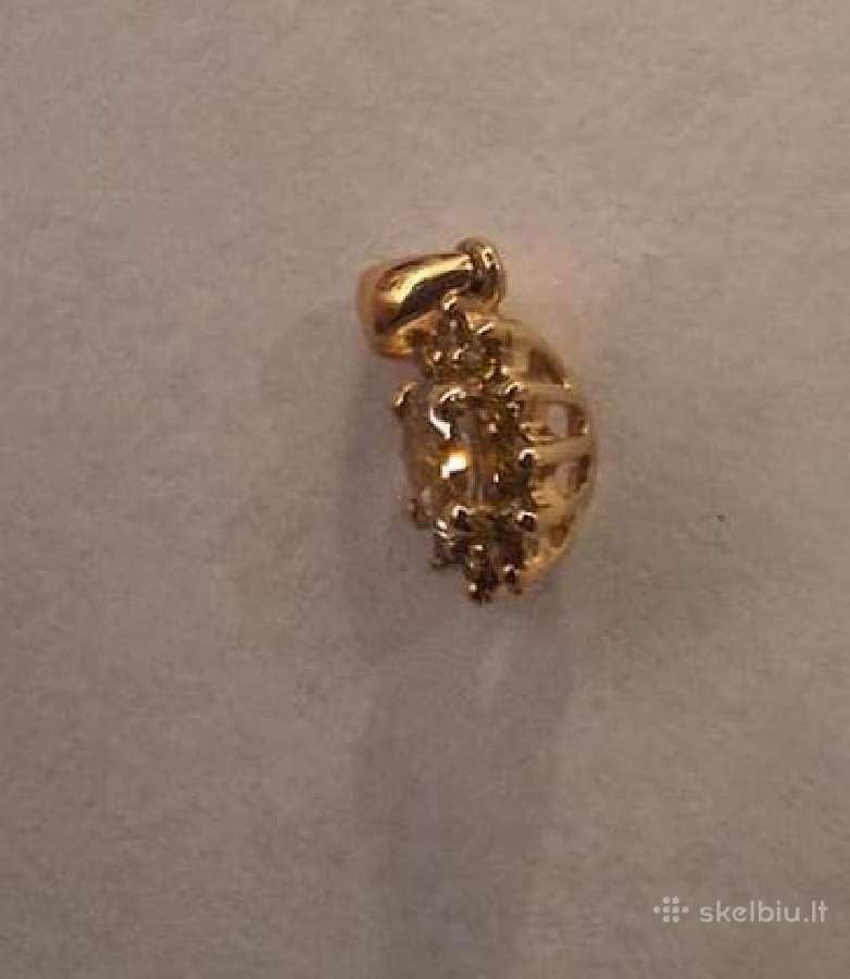 Aukso pakabukas su deimantais (0,43ct) - nuotraukos Nr. 3