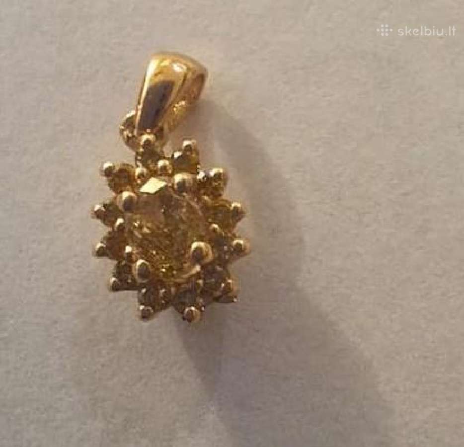 Aukso pakabukas su deimantais (0,43ct) - nuotraukos Nr. 5