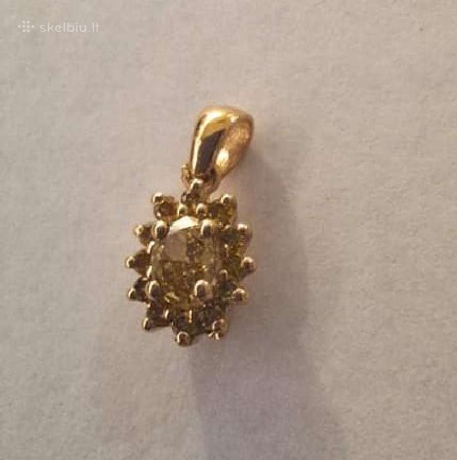 Aukso pakabukas su deimantais (0,43ct) - nuotraukos Nr. 7