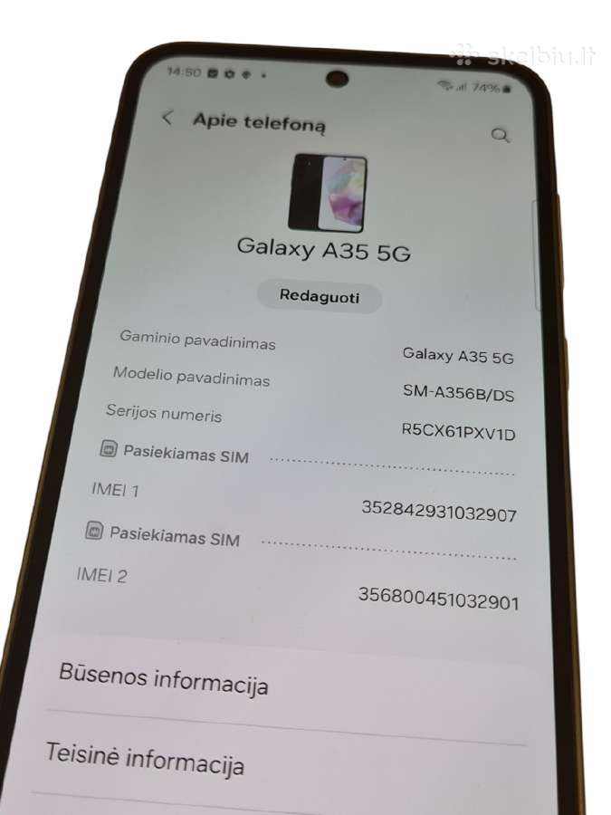 Samsung Galaxy A35 5G (Ekspo) + 6 mėn. garantija - nuotraukos Nr. 5