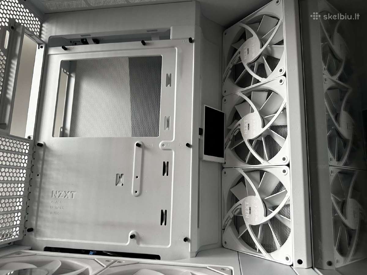 Nzxt H6 Flow White + Lian Li fanai + 3.5 ekranas - nuotraukos Nr. 3
