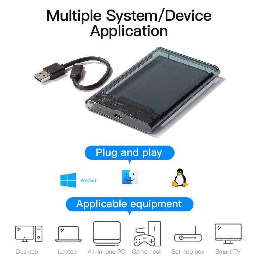 Sata 2.5" SSD HDD dežutė usb-c - nuotraukos Nr. 2