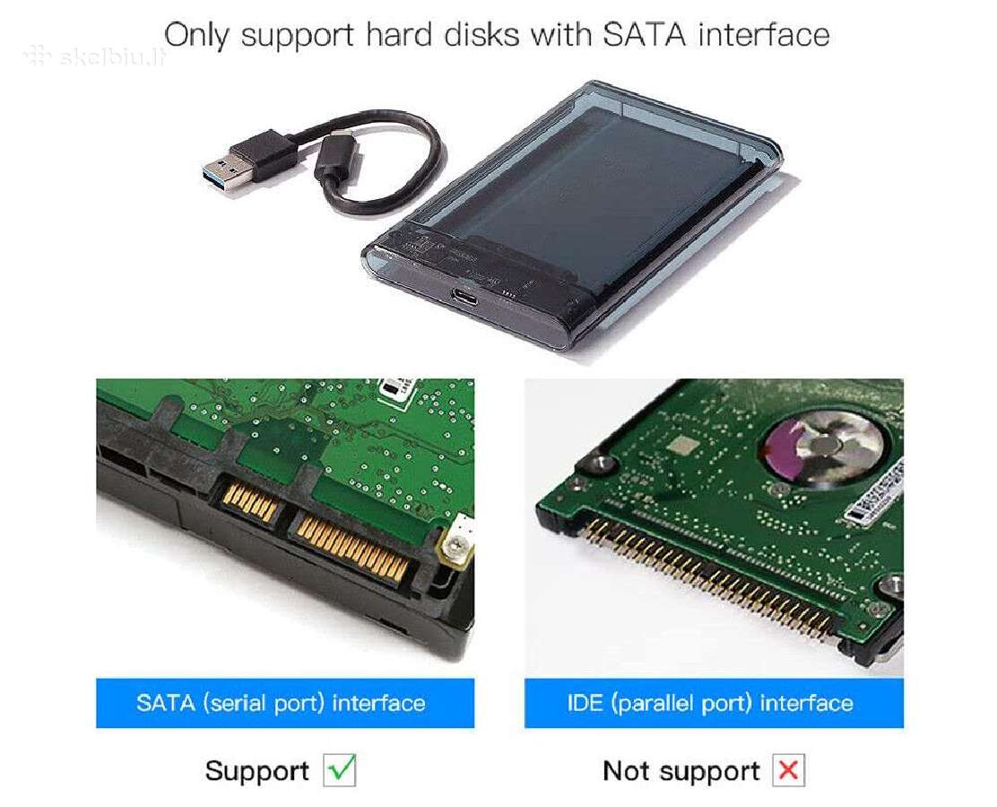 Sata 2.5" SSD HDD dežutė usb-c - nuotraukos Nr. 3