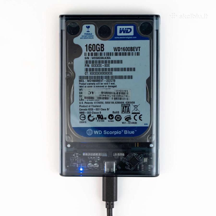 Sata 2.5" SSD HDD dežutė usb-c - nuotraukos Nr. 4