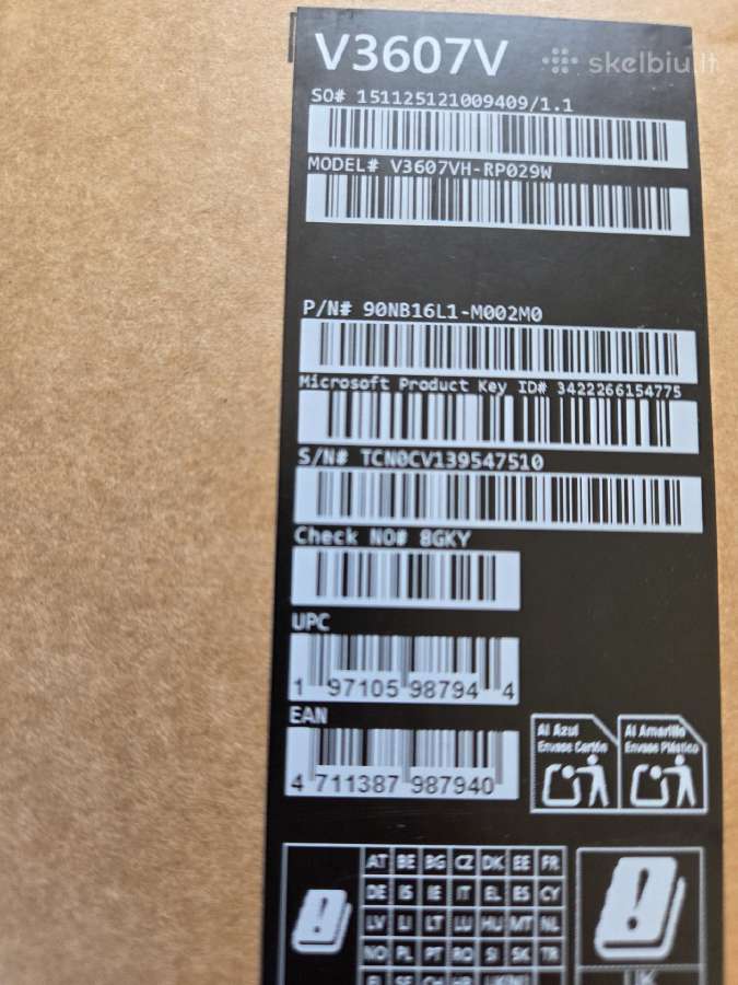 Asus V16 16in i5 16gb 1tb Rtx5050 kompiuteris - nuotraukos Nr. 2