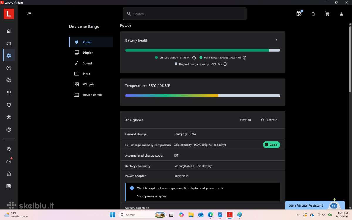 Legion 9i Gen 8 (16irx8); Rtx 4090; RAM 64gb; 2tb - nuotraukos Nr. 22