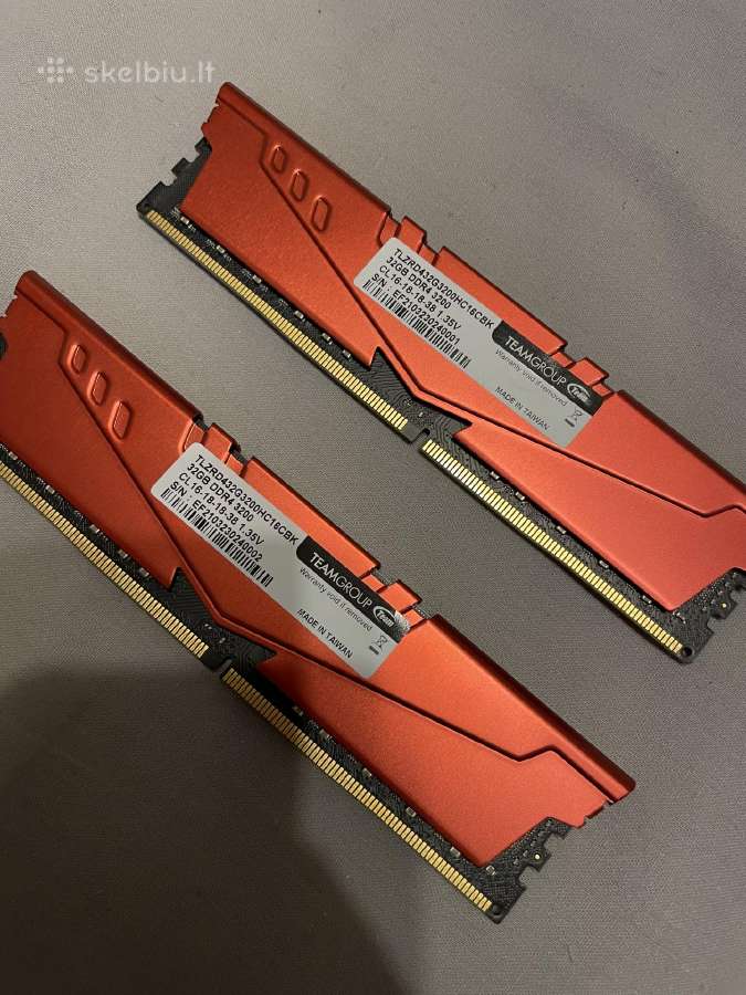Teamgroup T-force Vulcan Z Red Ddr4 64gb (2x32gb) - nuotraukos Nr. 3