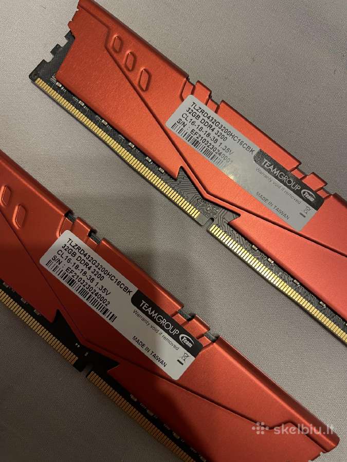 Teamgroup T-force Vulcan Z Red Ddr4 64gb (2x32gb) - nuotraukos Nr. 4