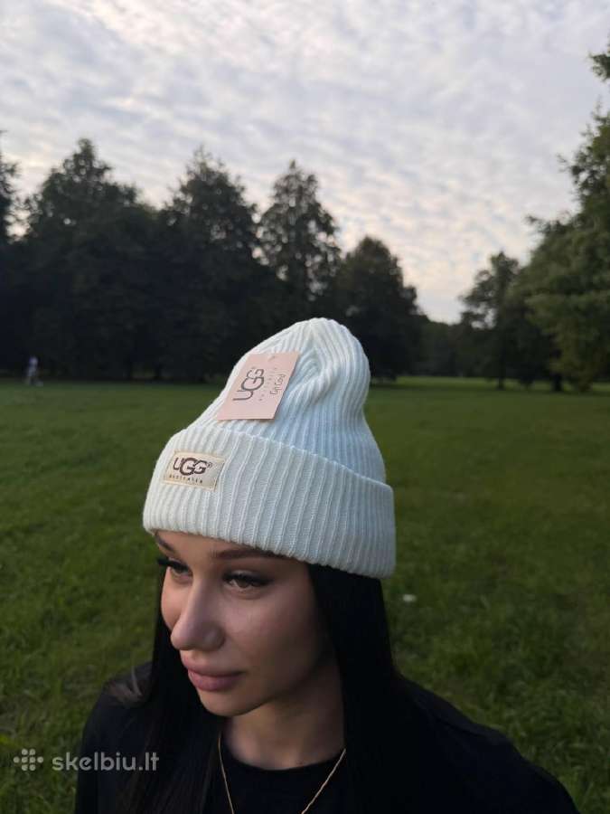 Nauja balta Ugg Australia kepurė (su atvartu) - nuotraukos Nr. 3