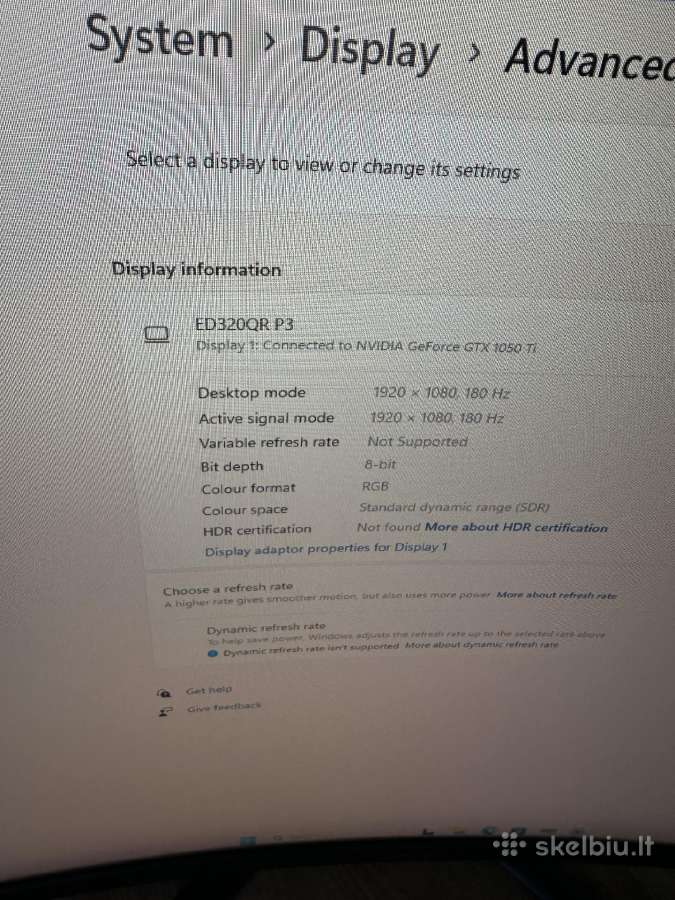 Acer Nitro Ed320qrp3 – 31.5 Fhd 180hz Curved - nuotraukos Nr. 3