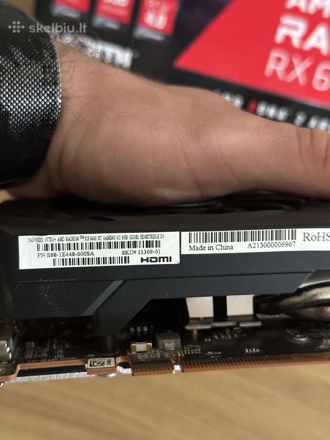 Sapphire Nitro+ Rx 6600 XT 8gb - nuotraukos Nr. 4