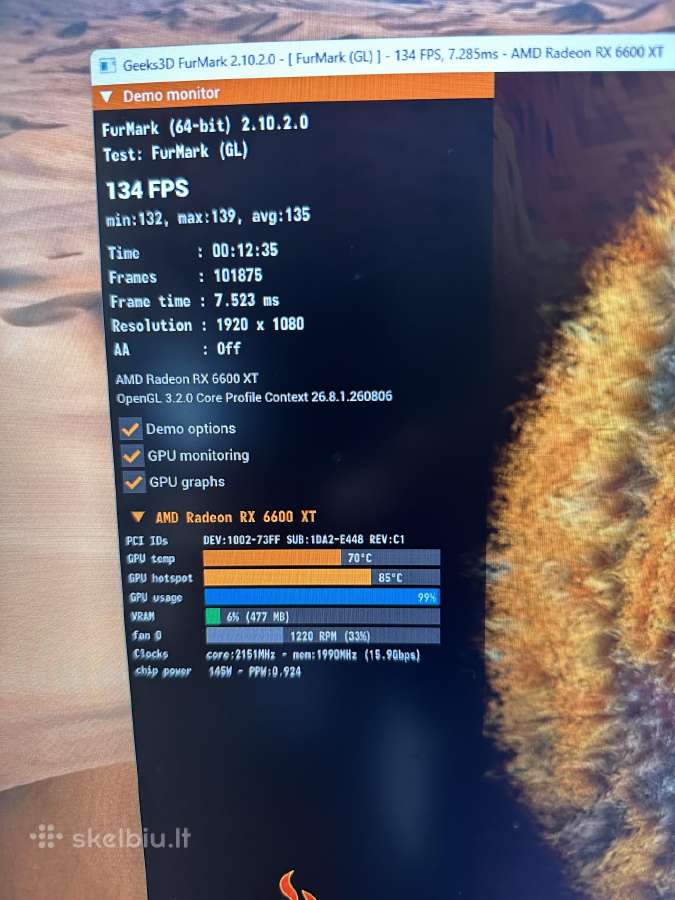 Sapphire Nitro+ Rx 6600 XT 8gb - nuotraukos Nr. 5