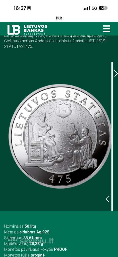 Perku Lietuvos Progines Monetas - nuotraukos Nr. 3