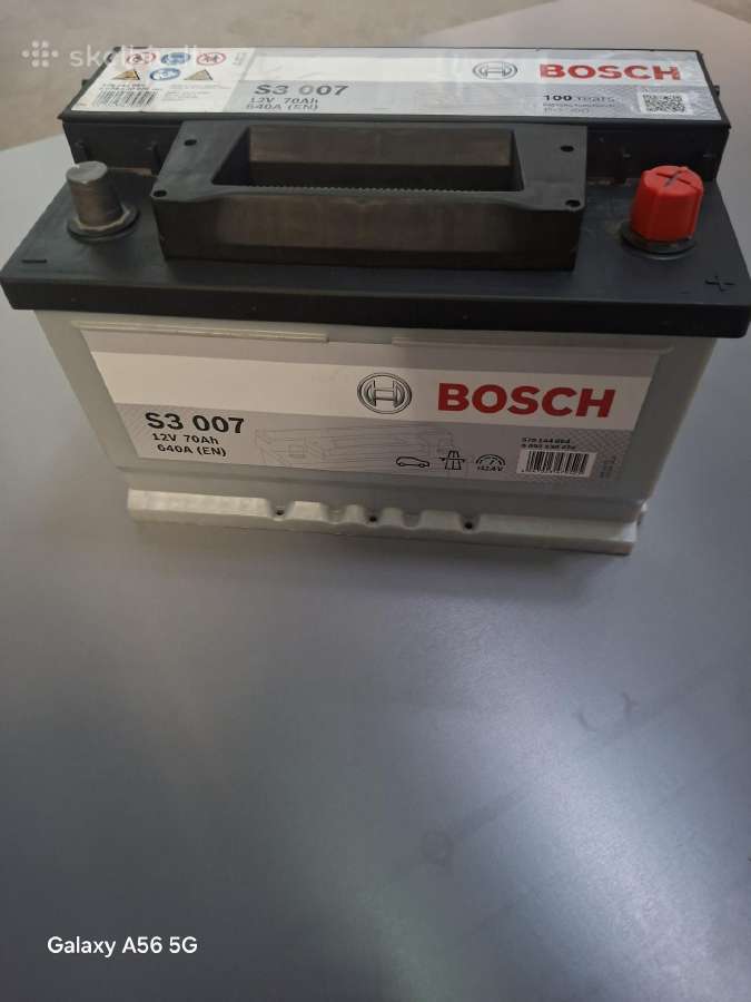 Naujas akumuliatorius Bosch 12v 70ah 640a - nuotraukos Nr. 2