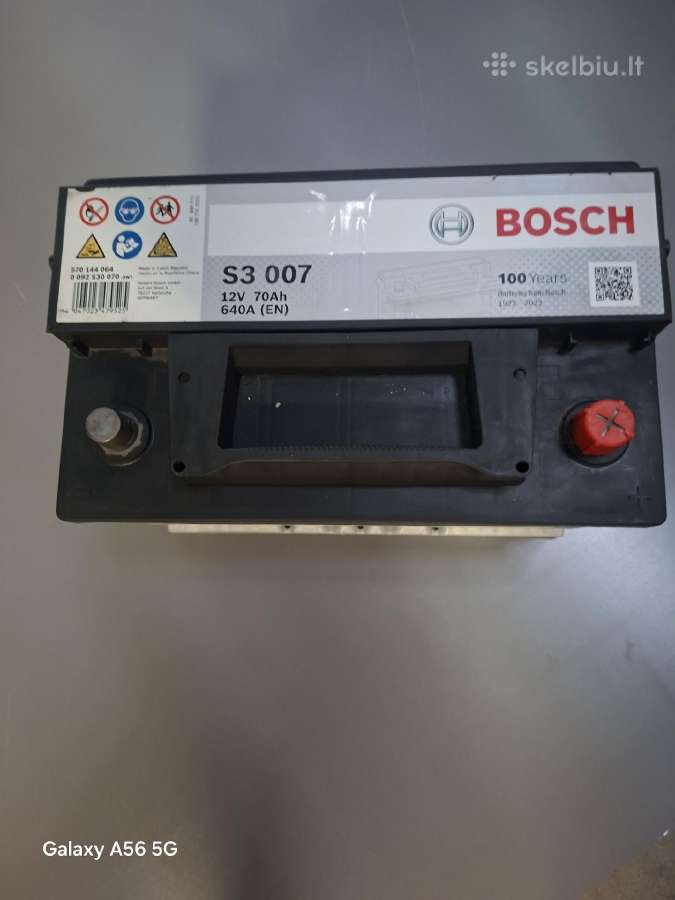 Naujas akumuliatorius Bosch 12v 70ah 640a - nuotraukos Nr. 3