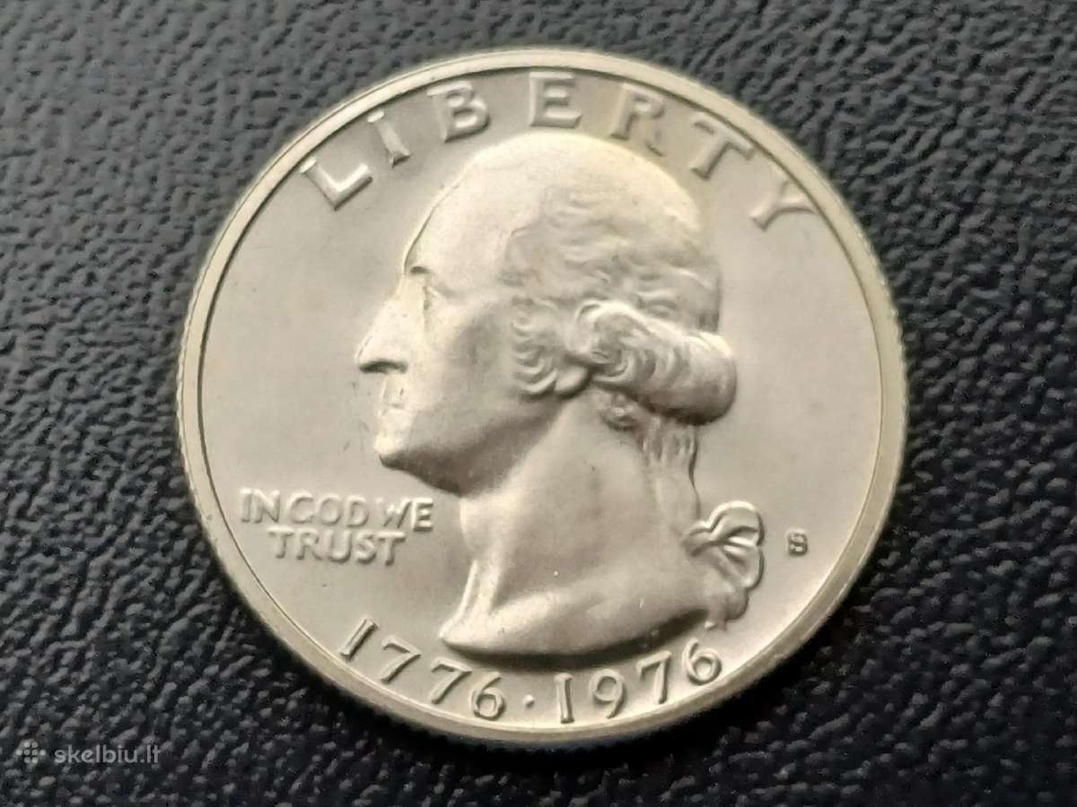 25 centai 1976m. JAV sidabras unc - nuotraukos Nr. 2