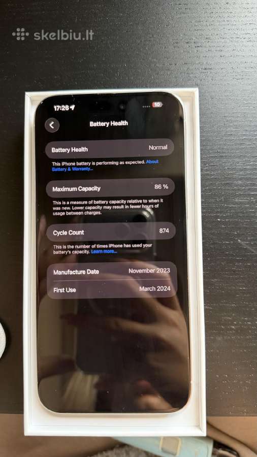 Parduodu naudotą telefona iPhone 15 pro max - nuotraukos Nr. 2