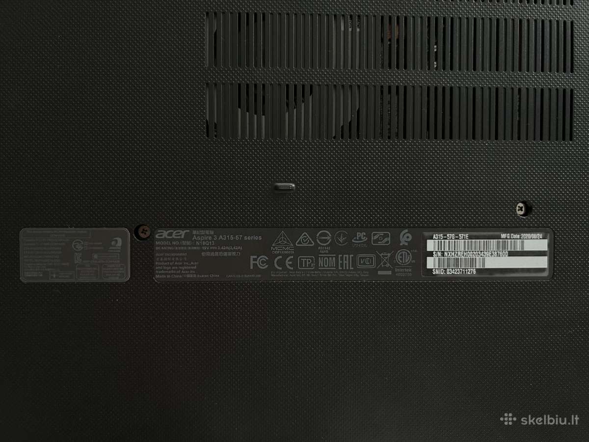 Acer Aspire 3 kompiuteris - nuotraukos Nr. 5