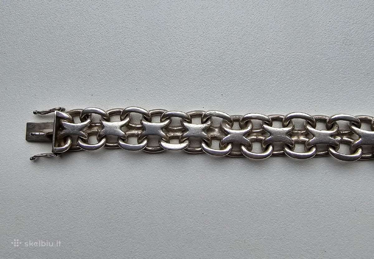 Švediška 1950 Victor Janson sidabro apyranke - nuotraukos Nr. 8