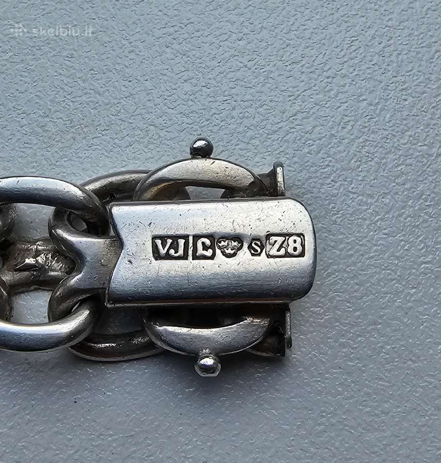 Švediška 1950 Victor Janson sidabro apyranke - nuotraukos Nr. 9