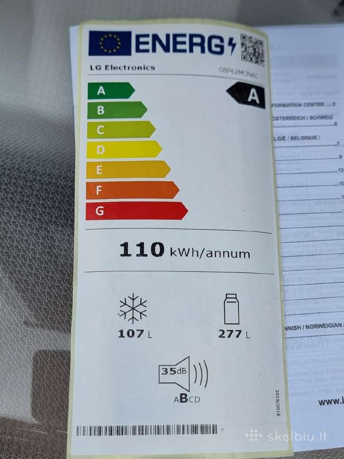 Naujas LG Gbp62mcnac ,A energijos kl+ garantija - nuotraukos Nr. 6
