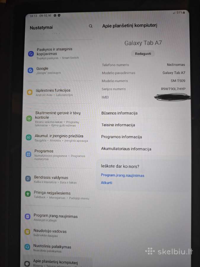 Samsung Galaxy Tab A7 10.4 (2022) Sm-t509 - nuotraukos Nr. 4